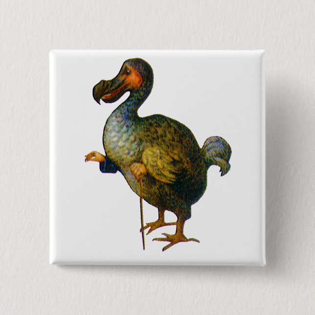 The Dodo Bird 15 Cm Square Badge (Front)