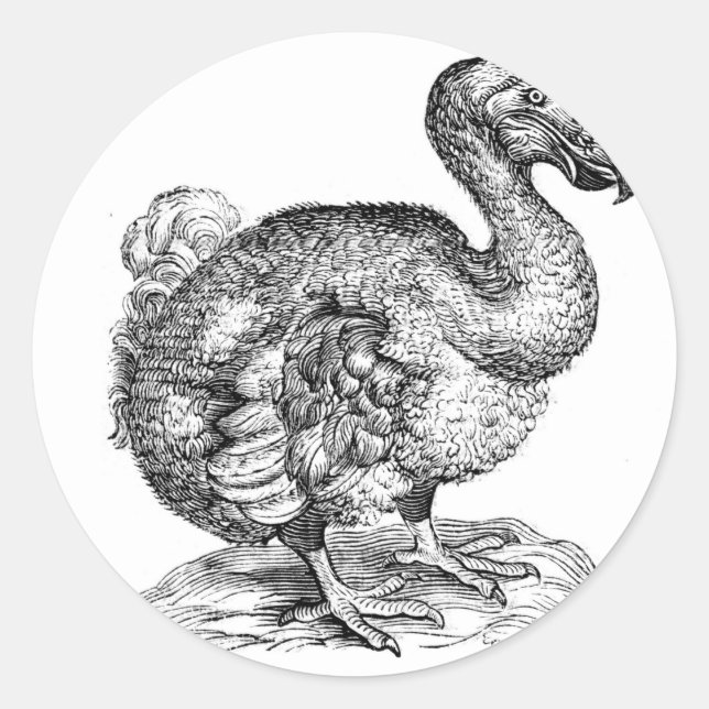 The Dodo Classic Round Sticker (Front)