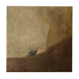 The Dog by Francisco Goya Ceramic Tile