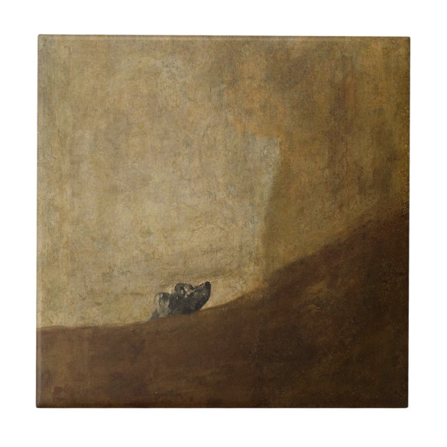 The Dog by Francisco Goya Ceramic Tile (Front)