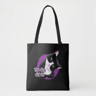 The Dog Did It Cat Tote Bag