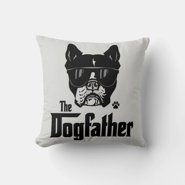 The Dog Father and Dog Dad Cushion (Front)