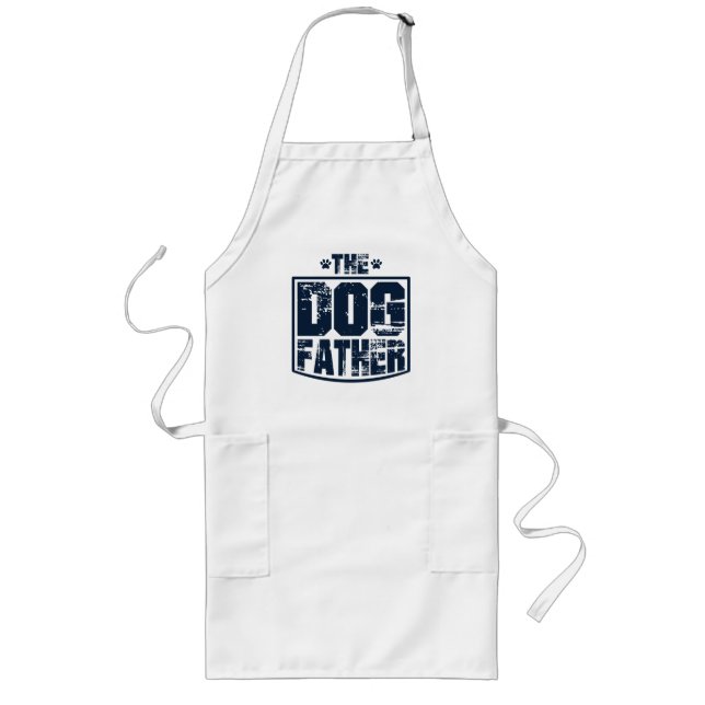 The Dog Father Worn Graphic Long Apron (Front)