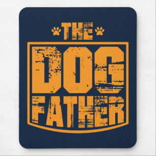 The Dog Father Worn Graphic Mouse Pad