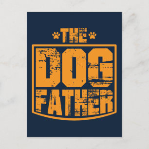 The Dog Father Worn Graphic Postcard