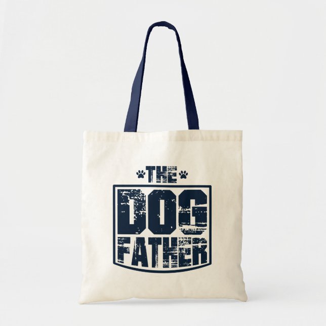 The Dog Father Worn Graphic Tote Bag (Front)