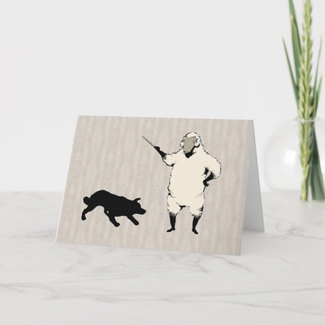 The Dog Herder~A Border Collie Notecard (Front)