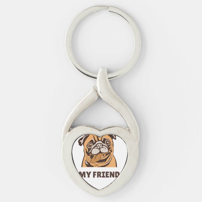 The Dog is My Friend Key Ring (Front)