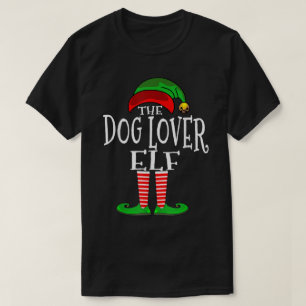The Dog Lover Elf Christmas Design T-Shirt