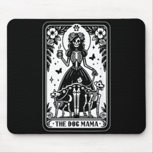 The Dog Mama Tarot Card Skeleton Dog Lover Mouse Pad