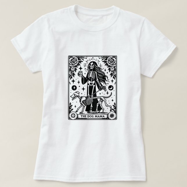 The Dog Mama Tarot Dog Walker T-Shirt (Design Front)