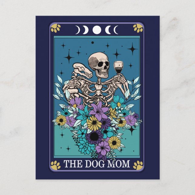 The Dog Mum Funny Tarot  Postcard (Front)