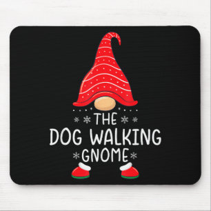 The Dog Walking Gnome Xmas Family Matching Funny C Mouse Pad