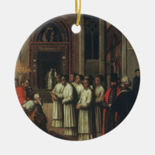 The Doge Ziani Meets Pope Alexander III (1105-81) Ceramic Ornament