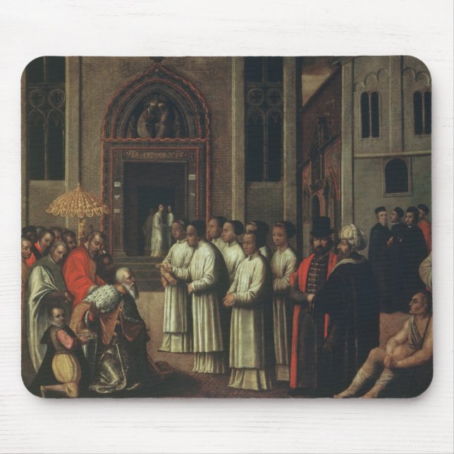 The Doge Ziani Meets Pope Alexander III (1105-81) Mouse Pad (Front)