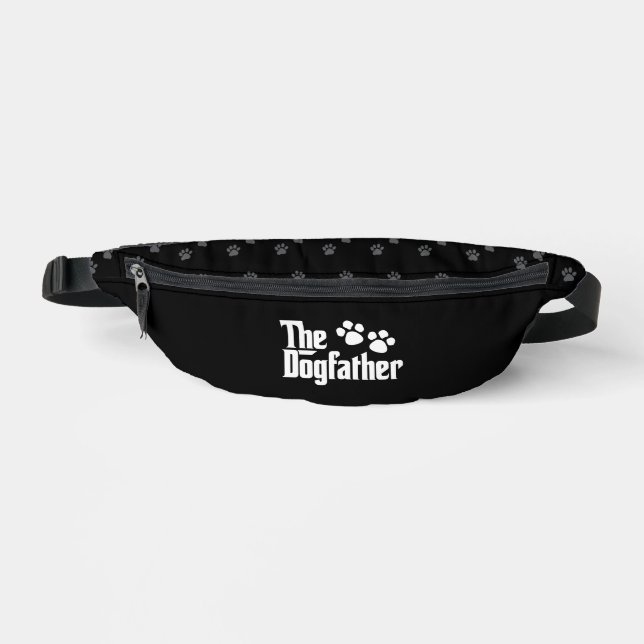 The Dogfather black and white fun saying Bum Bags (Front)
