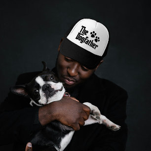 The Dogfather black and white fun saying Trucker Hat