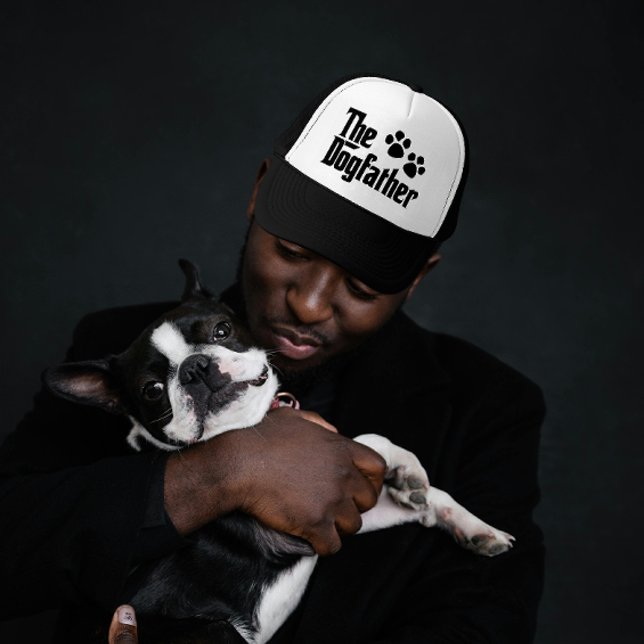 The Dogfather black and white fun saying Trucker Hat (Creator Uploaded)