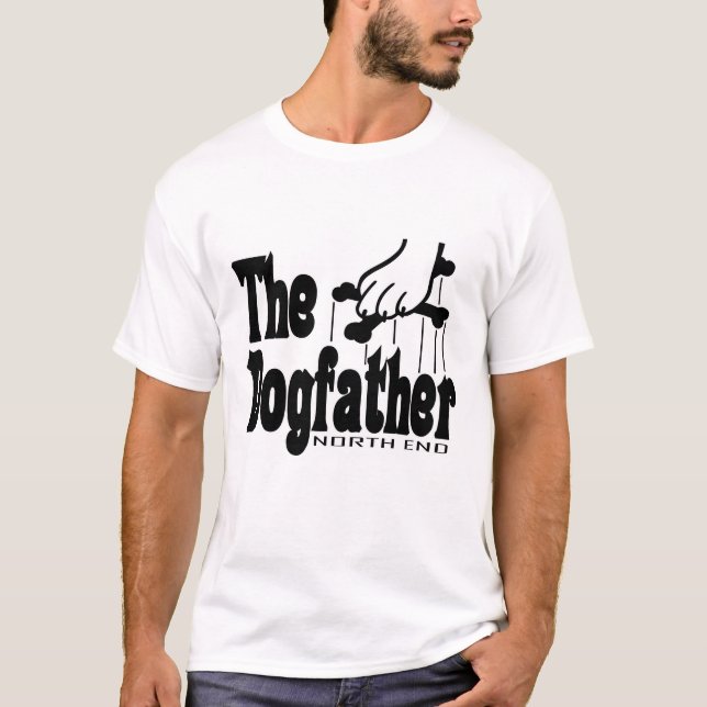 The Dogfather Funny Cute Dog Father Dad Owner Pet  T-Shirt (Front)