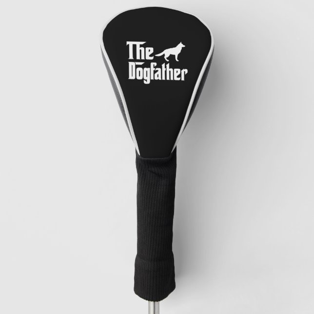 The Dogfather German Shepherd Art Golf Head Cover (Front)