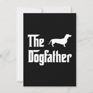 The Dogfather Mens Dachshund Dog Lovers Thank You Card