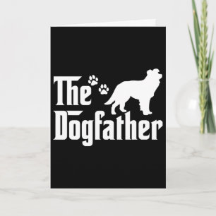 The Dogfather Tee Fathers Day Gift Dog Lover Borde Card