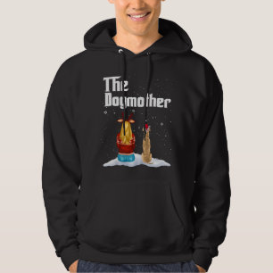 The Dogmother Greyhound Dog Mum Christmas Puppy Xm Hoodie