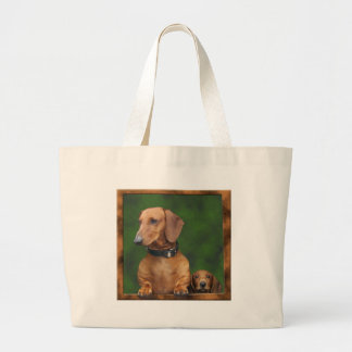 The dogs want out! large tote bag