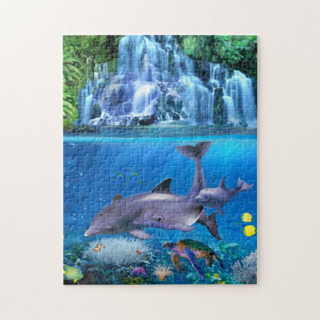 The Dolphin Family Jigsaw Puzzle (Vertical)