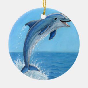 The Dolphin’s Silent Dance Ceramic Ornament