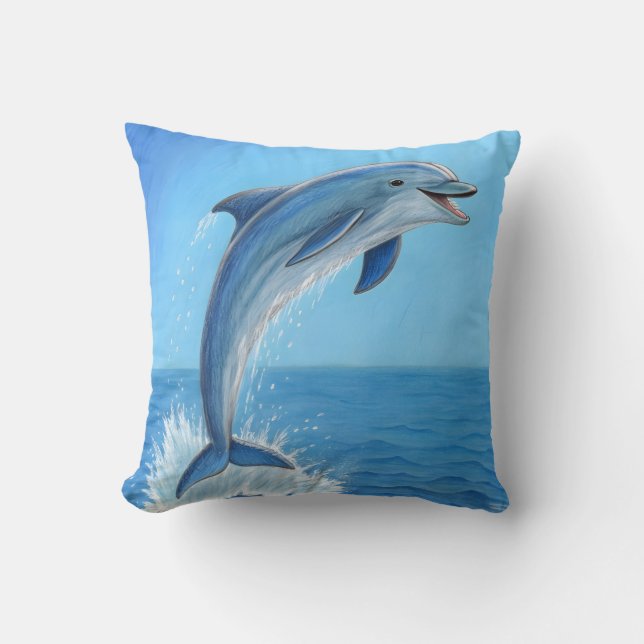 The Dolphin’s Silent Dance Cushion (Front)