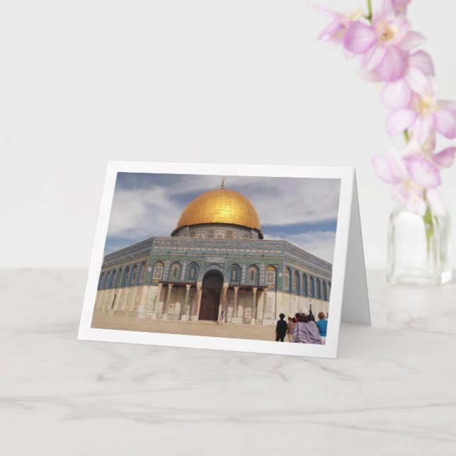 The Dome Of The Rock, Temple Mount, Jerusalem Card (Orchid)