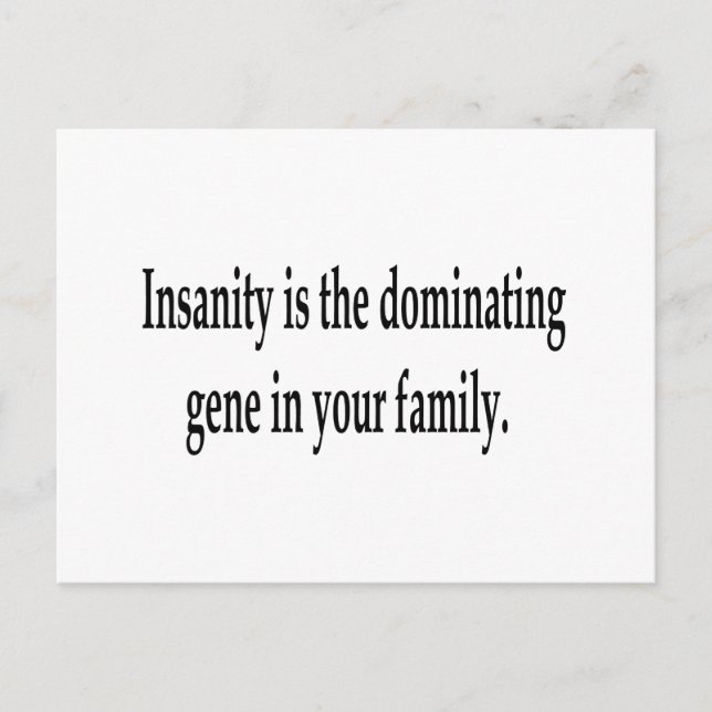 The Dominant Gene Postcard (Front)