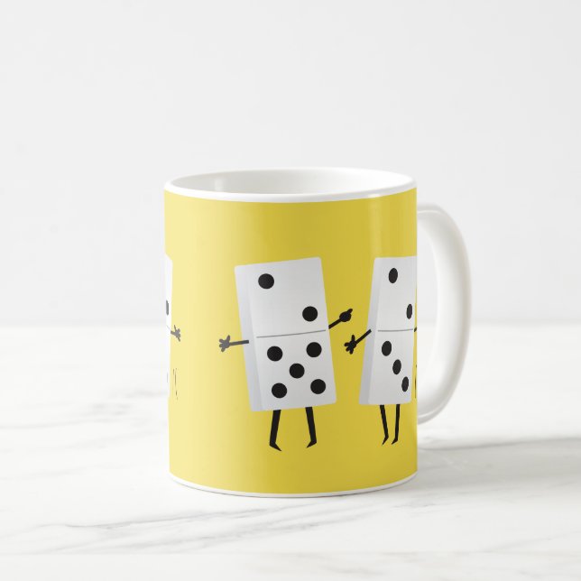 The Domino Dancing coffee mug (Front Right)