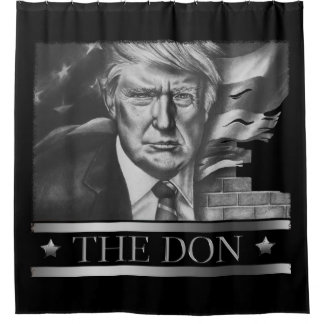 The Don Pencil Drawing Shower Curtain