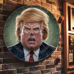 The Donald Dartboard<br><div class="desc">Picture of Donald Trump Dart Board. A humourous dartboard featuring a caricature of Donald Trump, with a bullseye on his nose. Perfect for a game night with friends or for displaying in your home. A round dartboard featuring a caricature of Donald Trump. The target is centred on his face, with...</div>