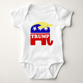 The Donald Trump Toupee Republican Elephant Baby Bodysuit