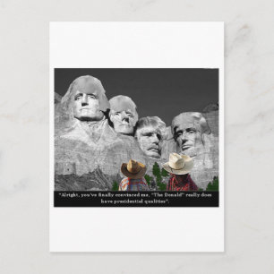 "The Donald's Presidental Qualities" Postcard