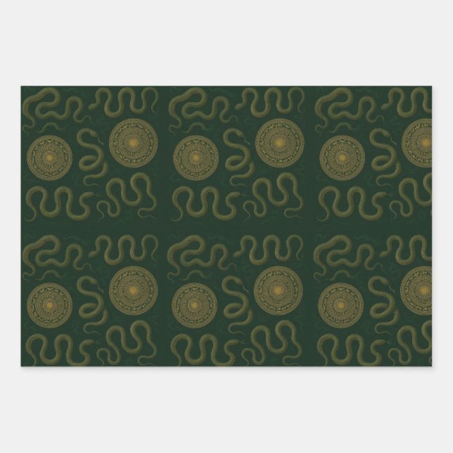 The Đông Sơn Serpent Wrapping Paper Sheet (Front)