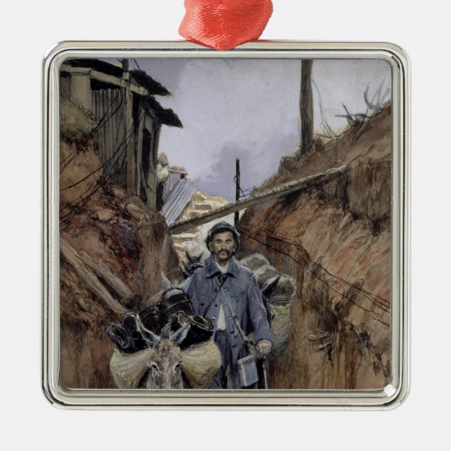 The Donkey, Somme, 1916 Metal Tree Decoration (Front)