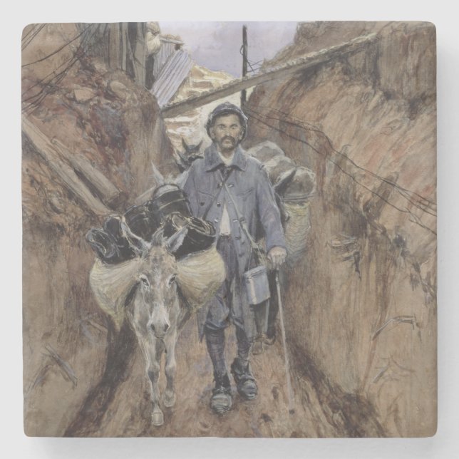 The Donkey, Somme, 1916 Stone Coaster (Front)