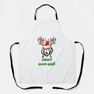 The Dood Doodle Dood-Mas Funny Dog Christmas Apron