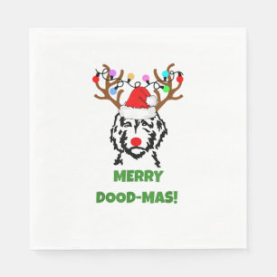 The Dood Doodle Dood-Mas Funny Dog Christmas Napkin