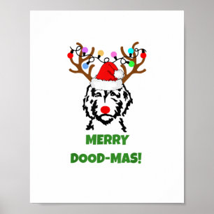The Dood Doodle Dood-Mas Funny Dog Christmas Poster