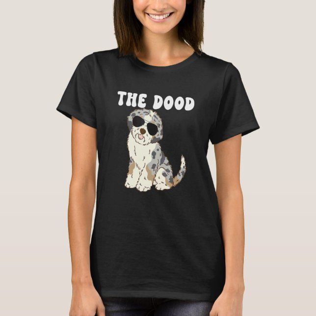 The Dood Mom Blue Merle Aussiedoodle Doodle Dog Da T-Shirt (Front)
