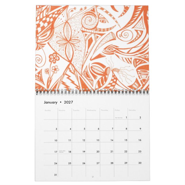 The Doodle Calendar  January 2012-December 2012 (Jan 2027)