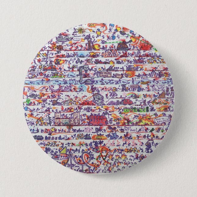 The Doodle Wars Button Badge (Front)