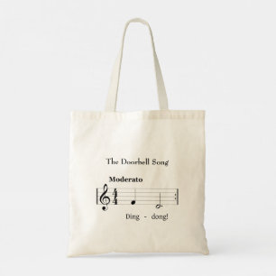 The Doorbell Song Humourous Music Score Tote Bag