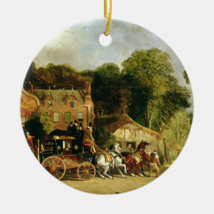 The Dorking and London Royal Mail leaving the 'Mar Ceramic Tree Decoration