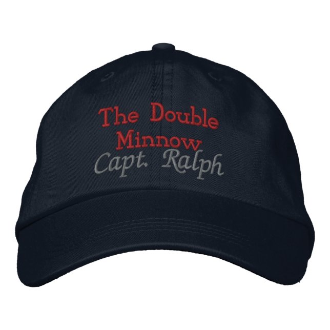 The Double Minnow, Capt. Ralph - Customised Embroidered Hat (Front)